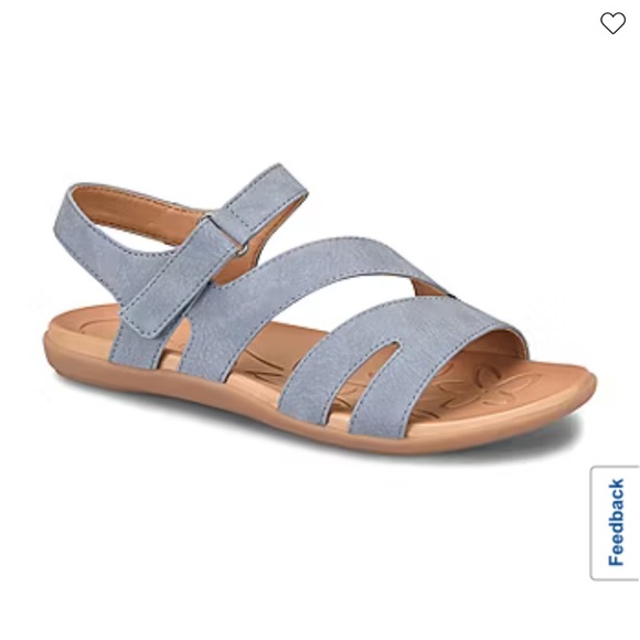 NWT BOC by Born Hollyn Adjustable Strap Footbed Sand - Denim Blue SIZE 7 - Picture 1 of 6